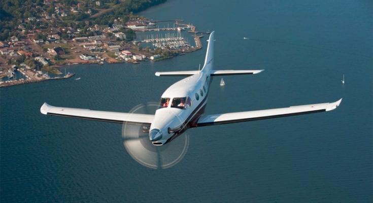 Kestrel Jet Over Lake Superior