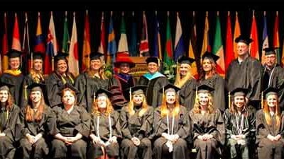 18 distance learning students took part in 2014 Fall Commencement. The overall distance learning graduating class totaled 65. Photo by Mariel Santos.