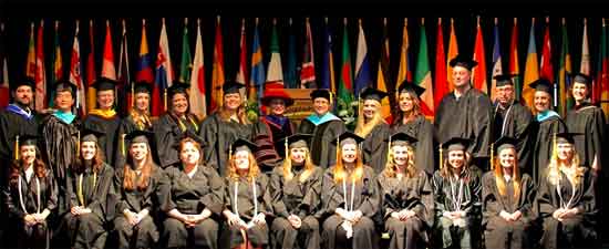 18 distance learning students took part in 2014 Fall Commencement. The overall distance learning graduating class totaled 65. Photo by Mariel Santos.