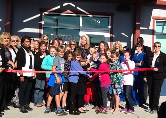 The ribbon cutting ceremony at the Humane Society of Douglas County included 3rd, 4th, and 5th grade students from LSE | Explore Superior©