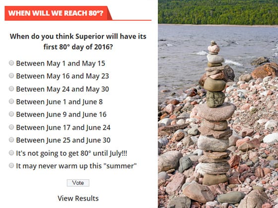Take our warm weather poll | Explore Superior