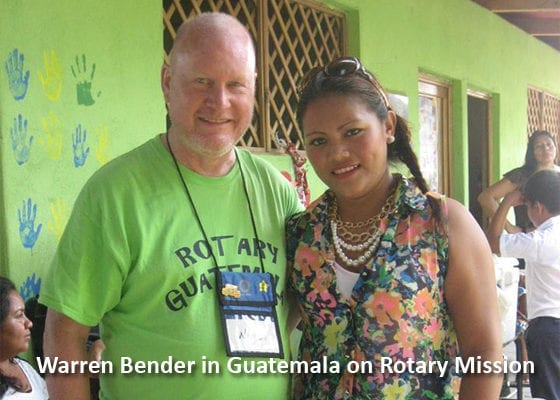 Warren Bender in Guatemala on Rotary Mission