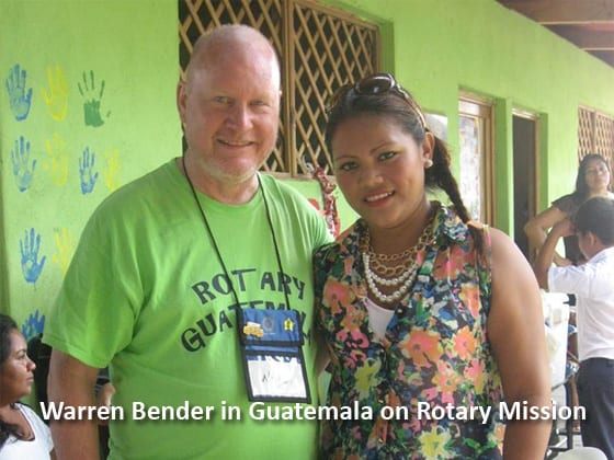 Warren Bender in Guatemala on Rotary Mission